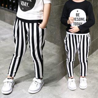 Open Crotch Striped Pants