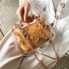 Dotted Chain Strap Transparent Crossbody Bag