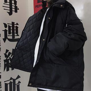 Hooded Quilted Jacket Black - One Size