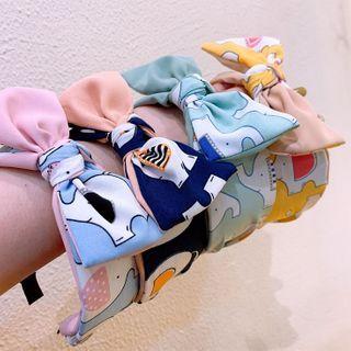 Elephant Print Bow Headband