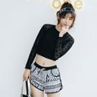 Set : Long-sleeve 2-piece Swimsuit