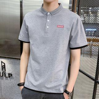 Short-sleeve Logo Contrast Trim Polo Shirt