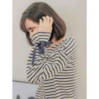 Tie-cuff Stripe T-shirt