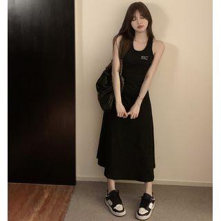 Racerback Printed Midi Tank Dress