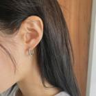 Twist Mini Hoop Earrings Silver - One Size