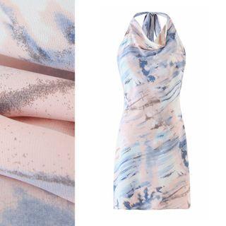 Tie Dye Halter Mini Dress