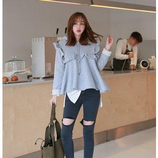 Frilled Flared Hoodie
