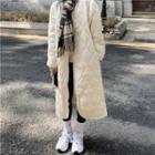Quilted Zip-up Midi Coat