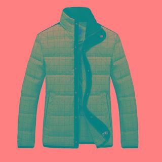 Plaid Button-up Padded Coat