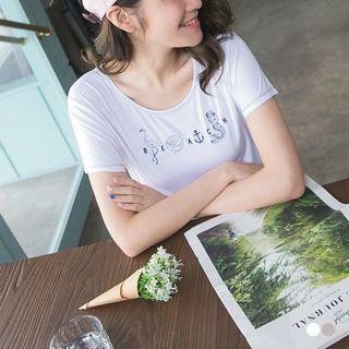 Nautical Embroidery Cotton Tee