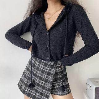 Chenille Hooded Cardigan
