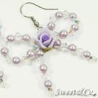 Sweetie Purple Rose Swarovski Crystal Earrings