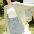 Set: Long-sleeve Shirt + Knit Camisole