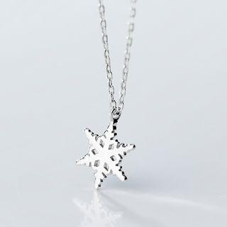 Flake Necklace Set - S925 Silver - Silver - One Size