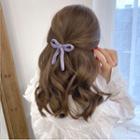 Alloy Bow Hair Clamp Purple - One Size