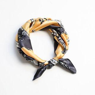 Printed Square Scarf Yellow - One Size