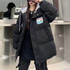 Mock Two-piece Applique Padded Jacket