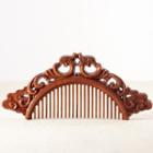 Retro Wooden Hair Comb Brown - One Size