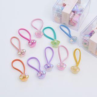 Set Of 10: Cartoon Plastic Hair Tie (various Designs)