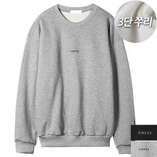 Drop-shoulder Lettering-detail Sweatshirt