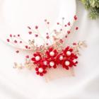 Faux Pearl Flower Hair Comb Fs277 - One Size