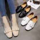 Round-toe Buckle Loafers