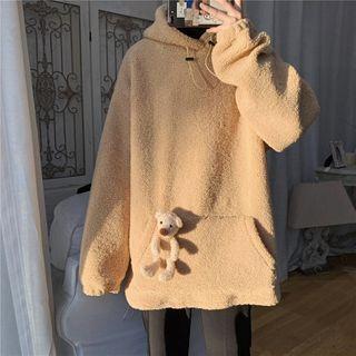 Bear Accent Fleece Hoodie