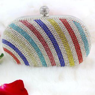 Rhinestone Rainbow Clutch