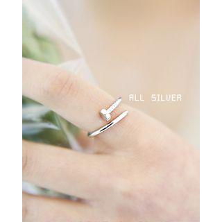 Nail Silver Open Ring