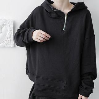 Asymmetric Half-zip Hoodie