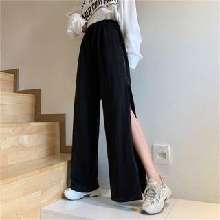 Plain Side Split Sweatpants
