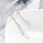 925 Sterling Silver Butterfly Fringed Earring Silver - One Size