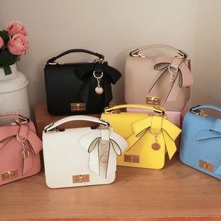 Ribbon-accent Shoulder Bag