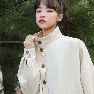 Mock-neck Button Jacket