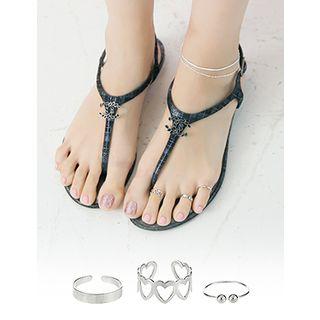 Set Of 3: Toe Rings