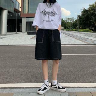 High-waist Open Line Cargo Shorts