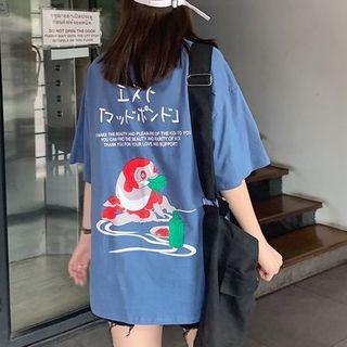 Gold Fish Elbow-sleeve T-shirt