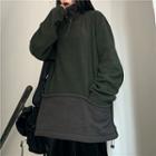 Pocketed Paneled Half-zip Pullover
