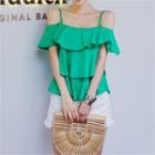 Off-shoulder Tiered Top