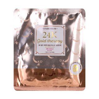 Etude House - 24k Gold Therapy Red Ginseng Mask (firming) 1sheet