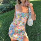 Spaghetti Straps Floral Dress