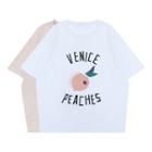 Peach Print Short Sleeve T-shirt