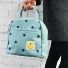 Canvas Dotted Print Lunch Bag