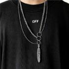 Feather Layered Necklace As Shown In Figure - One Size