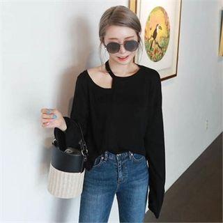 Cutout-detail Long-sleeve T-shirt