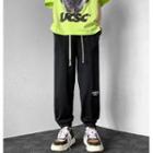 Lettering Print Side Zip Sweatpants