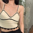 Sleeveless Cropped Top White - One Size