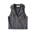Halter-neck Lapel Collar Top