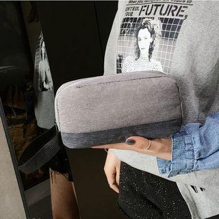 Color Panel Nylon Pouch As Shown In Figure - One Size