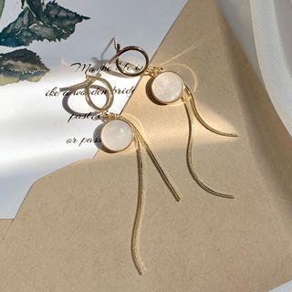 Shell Bead Alloy Fringed Earring 1 Pair - Gold - One Size